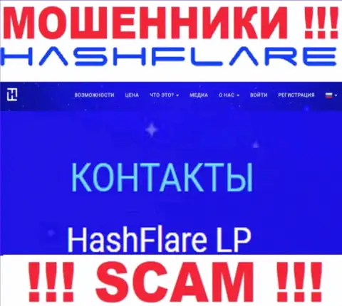 Сведения об юридическом лице internet мошенников HashFlare