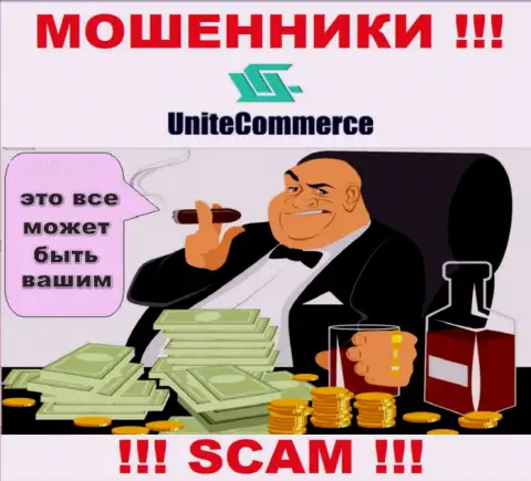 Не попадите в грязные лапы internet-мошенников Unite Commerce, не отправляйте дополнительно средства