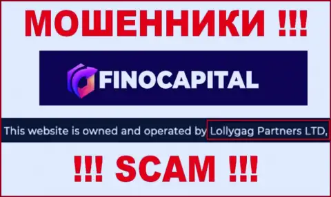 Инфа о юридическом лице FinoCapital, ими является компания Lollygag Partners LTD