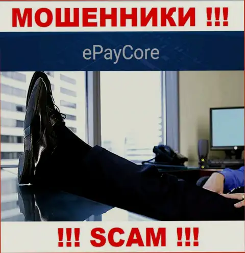 На веб-сервисе компании EPayCore нет ни единого слова о их непосредственном руководстве это ВОРЫ !!!