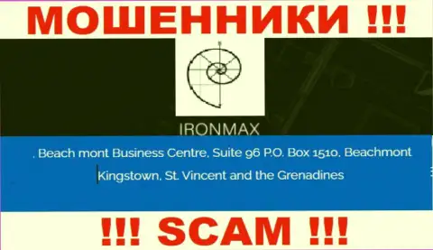 С Iron Max не нужно совместно сотрудничать, ведь их адрес в офшоре - Сюит 96 П.О. Бокс 1510, Бичмонт Кингстаун, Сент-Винсент и Гренадины