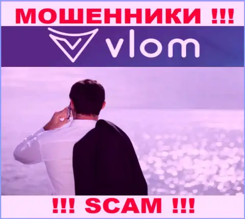Не сотрудничайте с internet обманщиками Vlom Com - нет информации о их прямом руководстве