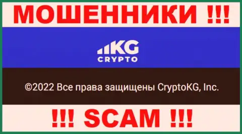 Крипто КГ - юридическое лицо мошенников компания CryptoKG, Inc