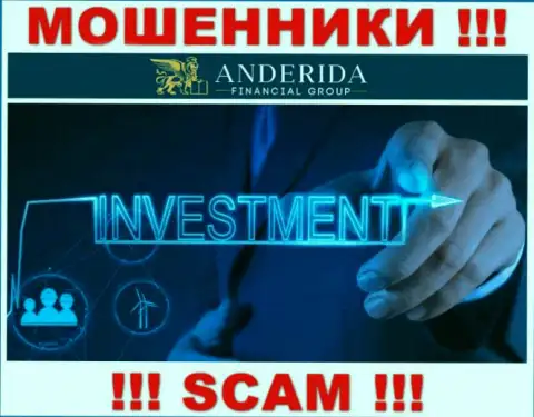 Anderida жульничают, предоставляя противоправные услуги в области Инвестиции