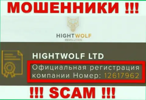 Присутствие номера регистрации у HightWolf LTD (12617962) не говорит о том что организация надежная