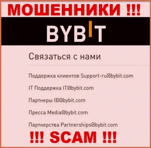 Электронный адрес internet мошенников БайБит Ком - инфа с сайта компании