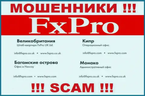 Отправить сообщение интернет мошенникам ФиксПро Групп Лимитед можно им на электронную почту, которая найдена у них на веб-сайте