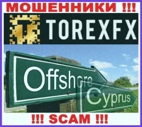 Юридическое место регистрации TorexFX Com на территории - Кипр