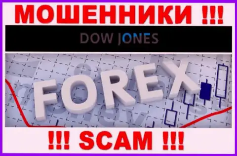 Dow Jones Market заявляют своим клиентам, что оказывают услуги в области Forex