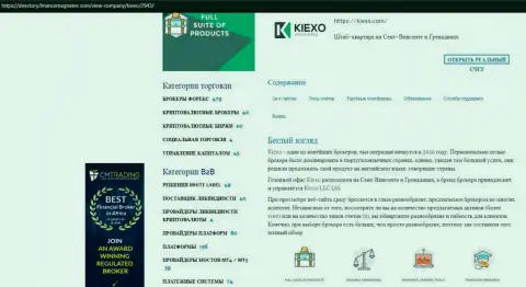 Статья про форекс брокера Kiexo Com опубликована на сайте directory financemagnates com