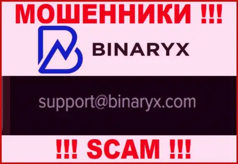 На сайте мошенников Binaryx указан этот электронный адрес, на который писать сообщения довольно рискованно !