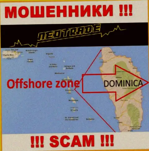 За грабеж людей мошенникам Neo Trade точно ничего не будет, потому что они отсиживаются в офшоре: 8 Copthall, Roseau Valley, 00152 Commonwealth of Dominica