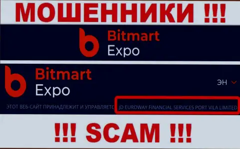 Данные об юридическом лице интернет-разводил Bitmart Expo