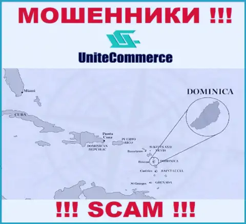 Unite Commerce расположились в офшоре, на территории - Commonwealth of Dominica