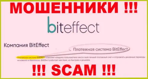 Будьте весьма внимательны, направление деятельности BitEffect, Платежная система - это обман !!!