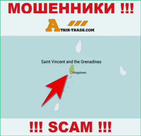 Не верьте кидалам Атрик-Трейд, потому что они зарегистрированы в оффшоре: Kingstown, St. Vincent and the Grenadines