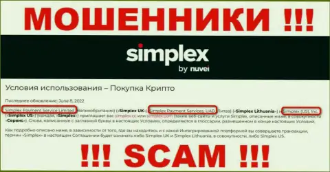 Simplex Payment Service Limited - это начальство организации Симплекс Пеймент Сервис, ЮАБ