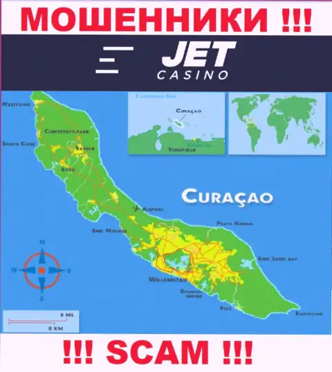 Curaçao - официальное место регистрации организации Jet Casino