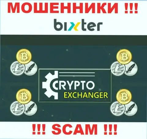 Bixter Org это настоящие интернет-обманщики, направление деятельности которых - Криптовалютный обменник