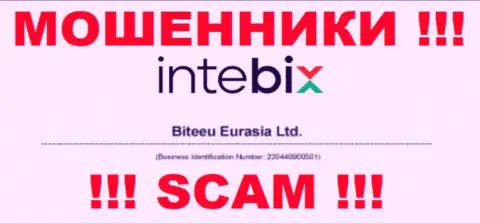 Как указано на официальном веб-ресурсе аферистов Intebix: 220440900501 - это их номер регистрации