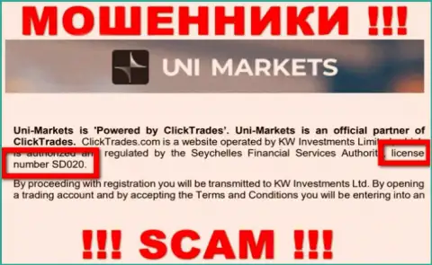 Будьте очень бдительны, UNIMarkets выманивают финансовые вложения, хотя и предоставили лицензию на сайте