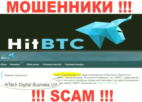 HiTech Digital Business Ltd - это контора, владеющая мошенниками Hit BTC