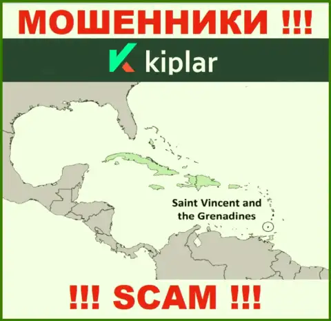 МОШЕННИКИ Kiplar имеют регистрацию очень далеко, а именно на территории - St. Vincent and the Grenadines