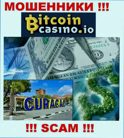 BitcoinCasino безнаказанно лишают денег, потому что расположены на территории - Кюрасао