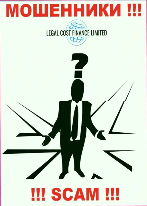 Мошенники Legal-Cost-Finance Com не хотят, чтобы кто-то видел, кто на самом деле руководит компанией