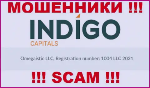 Регистрационный номер очередной противоправно действующей конторы Indigo Capitals - 1004 LLC 2021