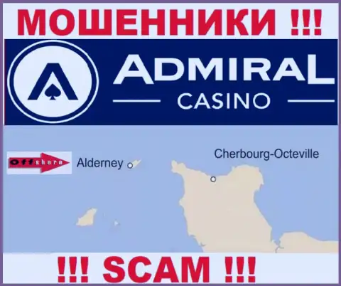 Поскольку Admiral Casino находятся на территории Алдерней, слитые финансовые активы от них не забрать