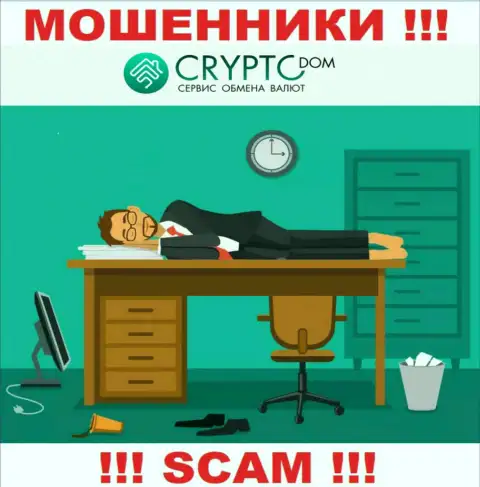 Отыскать информацию о регулирующем органе шулеров CryptoDom нереально - его просто-напросто НЕТ !!!