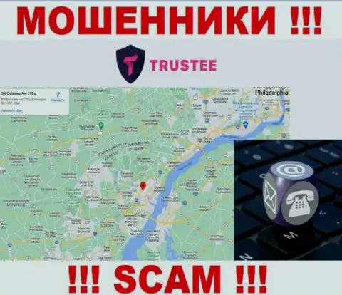 Trustee Wallet беспрепятственно дурачат, поскольку зарегистрированы на территории - New Castle County, USA