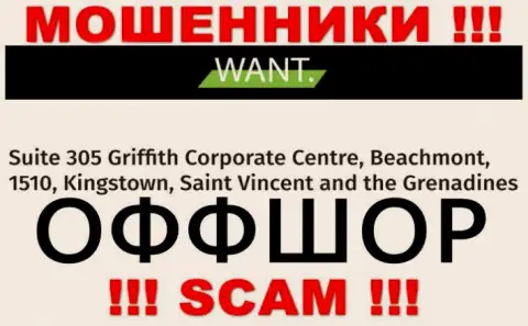 I-Want Broker - это МАХИНАТОРЫ !!! Пустили корни в оффшоре - Suite 305 Griffith Corporate Centre, Beachmont, 1510, Kingstown, Saint Vincent and the Grenadines