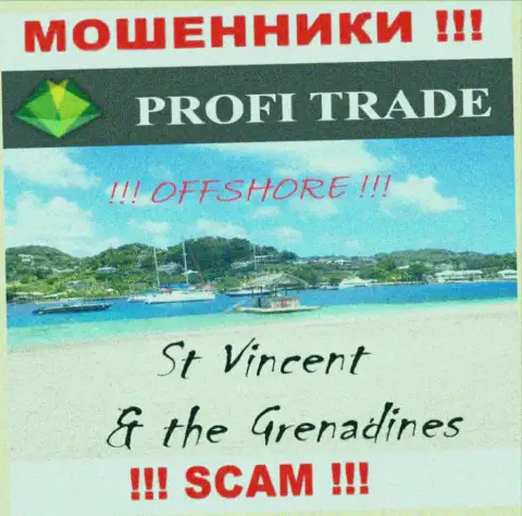 Находится организация ProfiTrade в офшоре на территории - St. Vincent and the Grenadines, МОШЕННИКИ !!!
